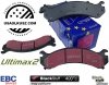 Przednie klocki Ultimax2 + NACINANE tarcze hamulcowe EBC seria USR Chevrolet Express 2500 2003-2021